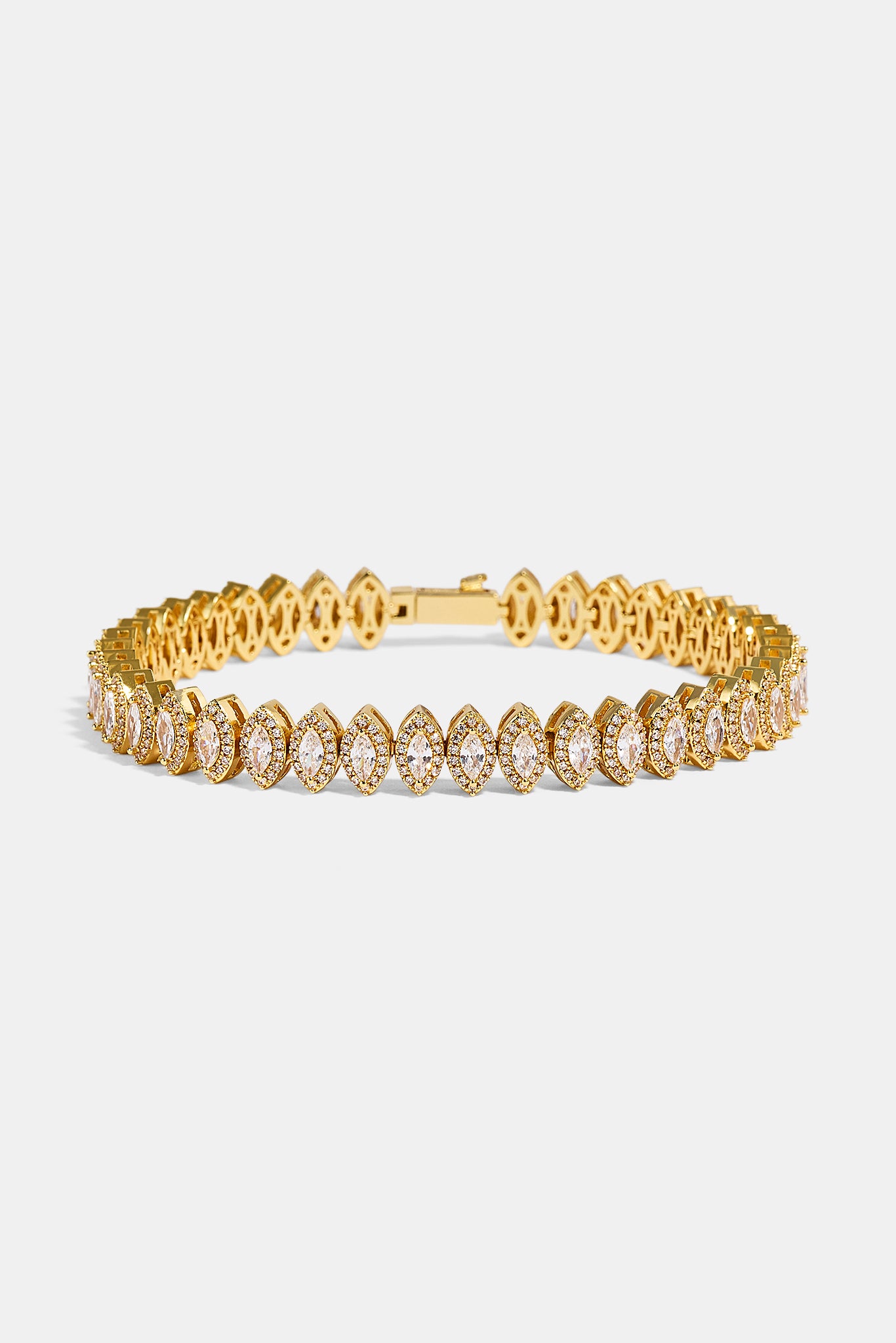 Marquise Tennis Bracelet - 8mm - Gold